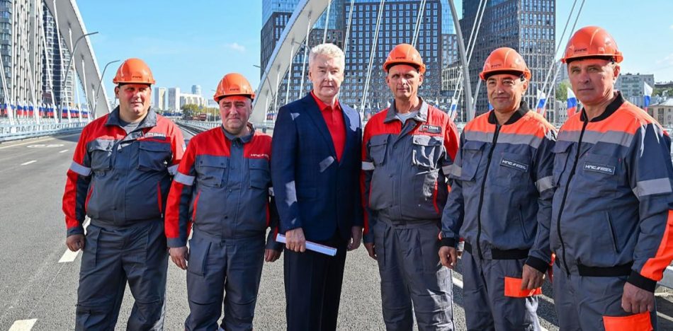 Сергей Собянин открыл новый мост через Москву-реку